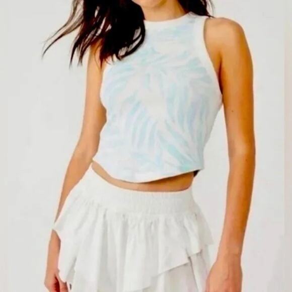 NWOT Free People Movement Open Air Printed Tank - Picture 1 of 8